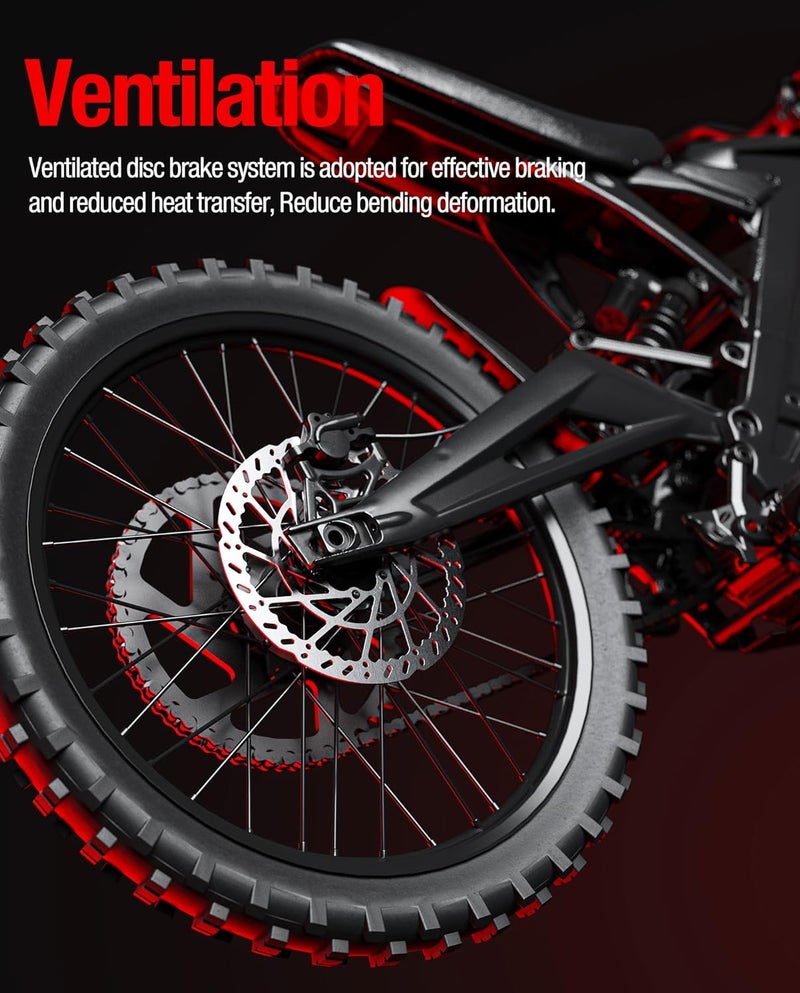 DriveXpwr Heavy Duty 220MM Front & Rear Brake Disc Set, Stainless Steel Rotors for Talaria Sting R Road Legal [TL50l.Sting R[TL4000],X3 MX [TL2500]& X3 Road Lega1 [TL25] - Image 4